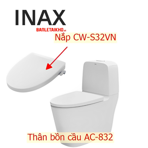 Bồn cầu INAX AC-832 CW-S32VN nắp rửa cơ