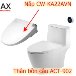 Bồn Cầu INAX ACT-902/CW-KA22AVN Nắp Điện Tử Xả Cảm Ứng