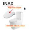 Bồn cầu nắp rửa cơ INAX ACT-832+CW-S32VN 2 khối xả cảm ứng