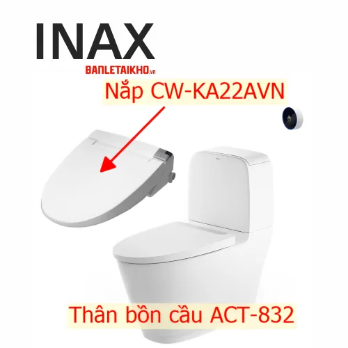 Bồn cầu nắp rửa điện tử INAX ACT-832+CW-KA22AVN