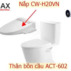 Bồn cầu thông minh INAX ACT-602+CW-H20VN xả cảm ứng nắp điện tử