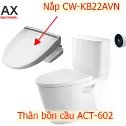 Bồn cầu thông minh INAX ACT-602+CW-KB22AVN xả cảm ứng