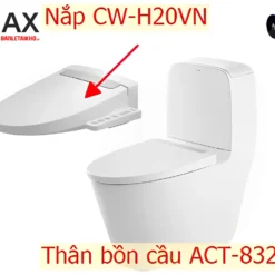 Bồn Cầu INAX ACT-832+CW-H20VN Nắp Điện Tử Xả Cảm Ứng 6 Bồn cầu thông minh INAX ACT-832+CW-H20VN