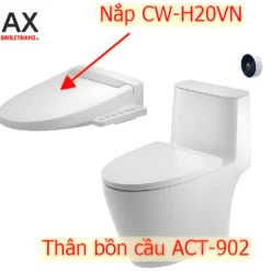 Bồn cầu nắp rửa điện tử INAX ACT-902+CW-H20VN xả cảm ứng