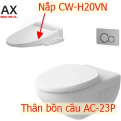 Bồn cầu treo tường INAX AC-23P+CW-H20VN nắp điện tử