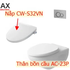 Bồn cầu treo tường nắp rửa cơ INAX AC-23P+CW-S32VN