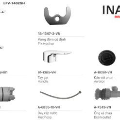 Cấu tạo vòi chậu Lavabo INAX LFV-1402SH