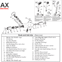 Linh kiện vòi sen nhiệt tự động BFV-3413T