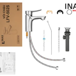 Vòi Lavabo INAX LFV-502S (LFV502S) Nóng Lạnh 9 Nguyên hộp Vòi chậu lavabo INAX LFV-502S 2 chế độ nóng lạnh