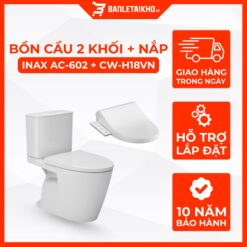 Bồn Cầu 2 Khối Nắp Điện Tử INAX AC-602+CW-H18VN