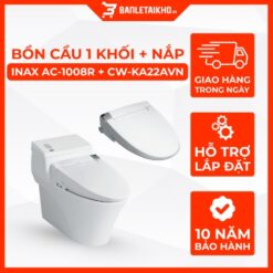 Bồn Cầu INAX AC-1008R+CW-KA22AVN 1 Khối Nắp Điện Tử