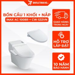 Bồn Cầu INAX AC-1008R+CW-S32VN 1 Khối Nắp Rửa Cơ