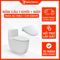 Bồn Cầu INAX AC-1052+CW-S32VN 1 Khối Nắp Rửa Cơ