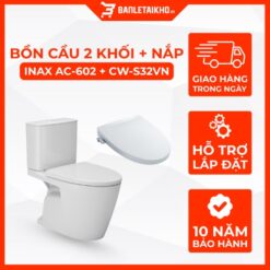 Bồn Cầu INAX AC-602+CW-S32VN 2 Khối Nắp Rửa Cơ