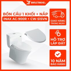 Bồn Cầu INAX AC-900R+CW-S15VN 1 Khối Nắp Rửa Cơ
