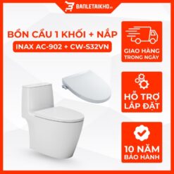 Bồn Cầu INAX AC-902+CW-S32VN 1 Khối Nắp Rửa Cơ