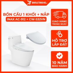 Bồn Cầu INAX AC-912+CW-S32VN 1 Khối Nắp Rửa Cơ