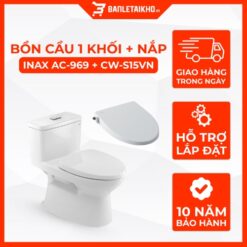 Bồn Cầu INAX AC-969+CW-S15VN 1 Khối Nắp Rửa Cơ