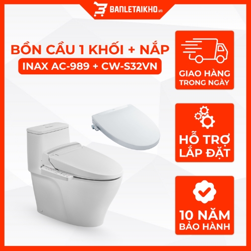 Bồn Cầu INAX AC-989+CW-S32VN 1 Khối Nắp Rửa Cơ 15 Bồn Cầu INAX AC-989+CW-S32VN 1 Khối Nắp Rửa Cơ