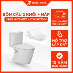 Bồn Cầu INAX ACT-602+CW-H17VN 2 Khối Xả Tự Động Nắp Điện Tử