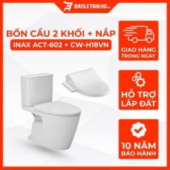 Bồn Cầu INAX ACT-602+CW-H18VN 2 Khối Xả Tự Động Nắp Điện Tử