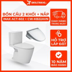 Bồn Cầu INAX ACT-602+CW-KB22AVN Nắp Điện Tử Xả Cảm Ứng