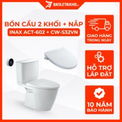 Bồn Cầu INAX ACT-602+CW-S32VN 2 Khối Xả Tự Động Nắp Rửa Cơ