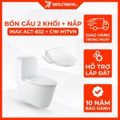 Bồn Cầu INAX ACT-832+CW-H17VN 2 Khối Xả Tự Động Nắp Điện Tử