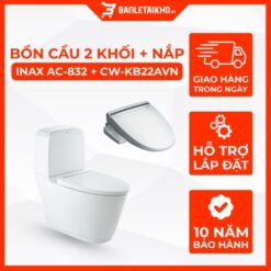 Bồn Cầu INAX ACT-832+CW-KB22AVN Nắp Điện Tử Xả Cảm Ứng