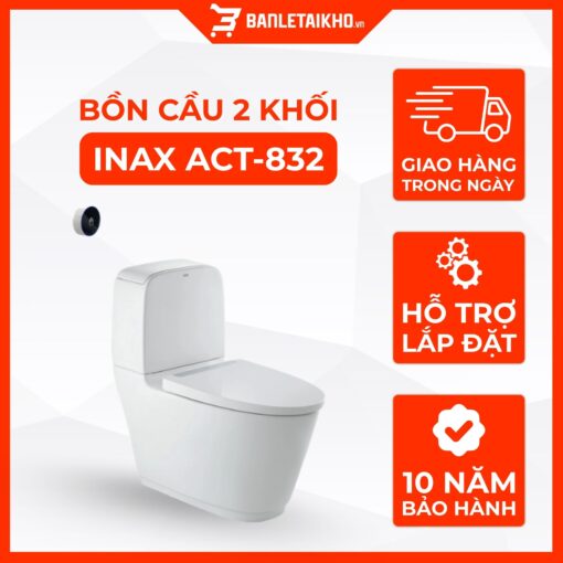 Bồn Cầu INAX ACT-832VN (ACT832VN) 2 Khối Xả Không Chạm 1 Bồn Cầu INAX ACT-832VN (ACT832VN) 2 Khối Xả Không Chạm
