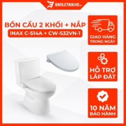 Bồn Cầu INAX C-514A+CW-S32VN-1 2 Khối Nắp Rửa Cơ