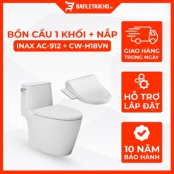 Bồn Cầu Nắp Điện Tử INAX AC-912+CW-H18VN Xả Gạt