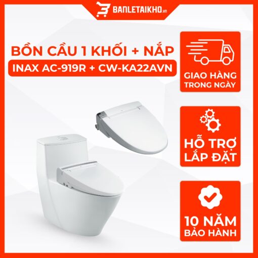 Bồn Cầu Thông Minh INAX AC-919R+CW-KA22AVN 1 Bồn Cầu Thông Minh INAX AC-919R+CW-KA22AVN