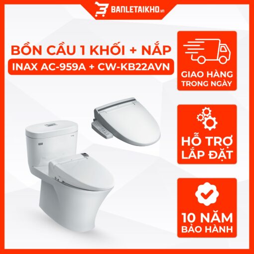 Bồn Cầu Thông Minh INAX AC-959A+CW-KB22AVN 1 Bồn Cầu Thông Minh INAX AC-959A+CW-KB22AVN