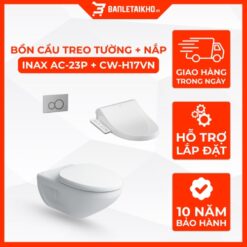 Bồn Cầu Treo Tường INAX AC-23P+CW-H17VN Nắp Điện Tử