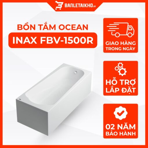 Bồn Tắm INAX FBV-1500R (FBV1500R) Xây 1.5M Dòng Ocean