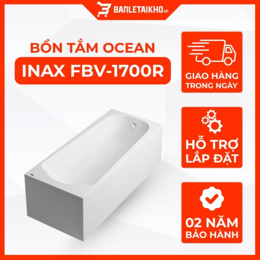 Bồn Tắm INAX FBV-1700R (FBV1700R) Xây 1.7M Dòng Ocean 1 Bồn Tắm INAX FBV-1700R (FBV1700R) Xây 1.7M Dòng Ocean