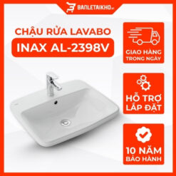 Chậu Rửa Lavabo INAX AL-2398V (AL2398V) Dương Vành Aqua Ceramic