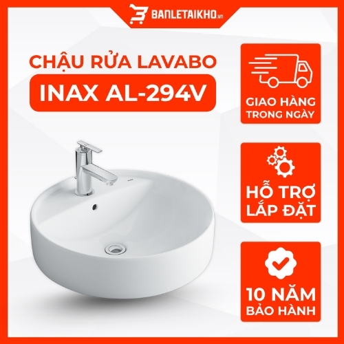 Chậu Rửa Lavabo INAX AL-294V (AL294V) Aqua Ceramic Đặt Bàn 1 Chậu Rửa Lavabo INAX AL-294V (AL294V) Aqua Ceramic Đặt Bàn
