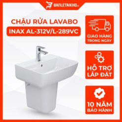 Chậu Rửa Lavabo INAX AL-312VL-298VC Kèm Chân Ngắn Treo Tường