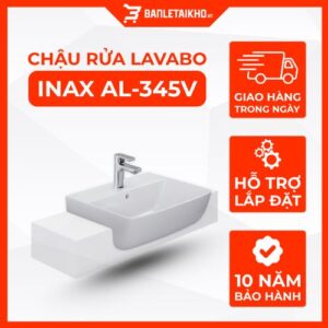 Chậu Rửa Lavabo INAX AL-345V (AL345V) Aqua Ceramic Bán Âm Bàn 23 Chậu Rửa Lavabo INAX AL-345V (AL345V) Aqua Ceramic Bán Âm Bàn