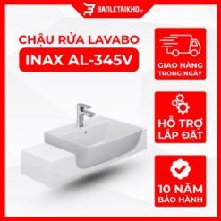Chậu Rửa Lavabo INAX AL-345V Aqua Ceramic Bán Âm Bàn