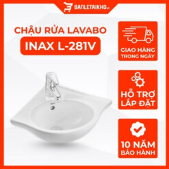 Chậu Rửa Lavabo INAX L-281V (L281V) Treo Góc Tường