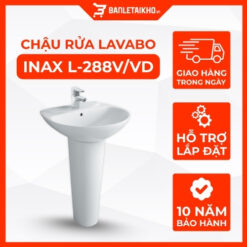 Chậu Rửa Lavabo INAX L-288VL-288VD Kèm Chân Dài Treo Tường