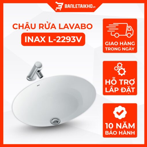 Chậu Rửa Lavabo Inax L-2293V (L2293V) Âm Bàn Oval 1 Chậu Rửa Lavabo Inax L-2293V (L2293V) Âm Bàn Oval