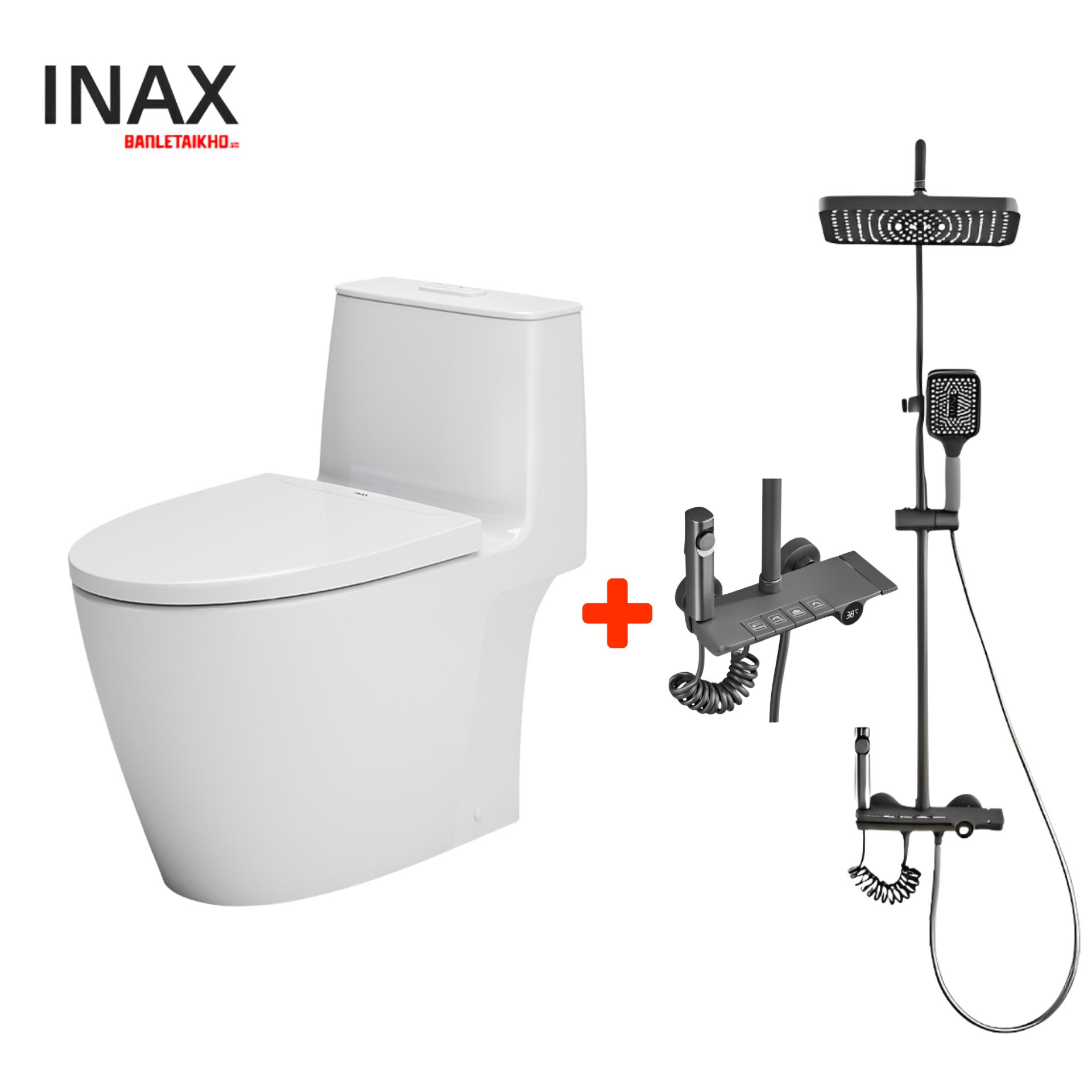 Combo Thiết Bị Vệ Sinh INAX Bồn Cầu AC-902VN Và Sen Cây SN175 2 Combo Thiết Bị Vệ Sinh INAX Bồn Cầu AC-902VN Và Sen Cây SN175