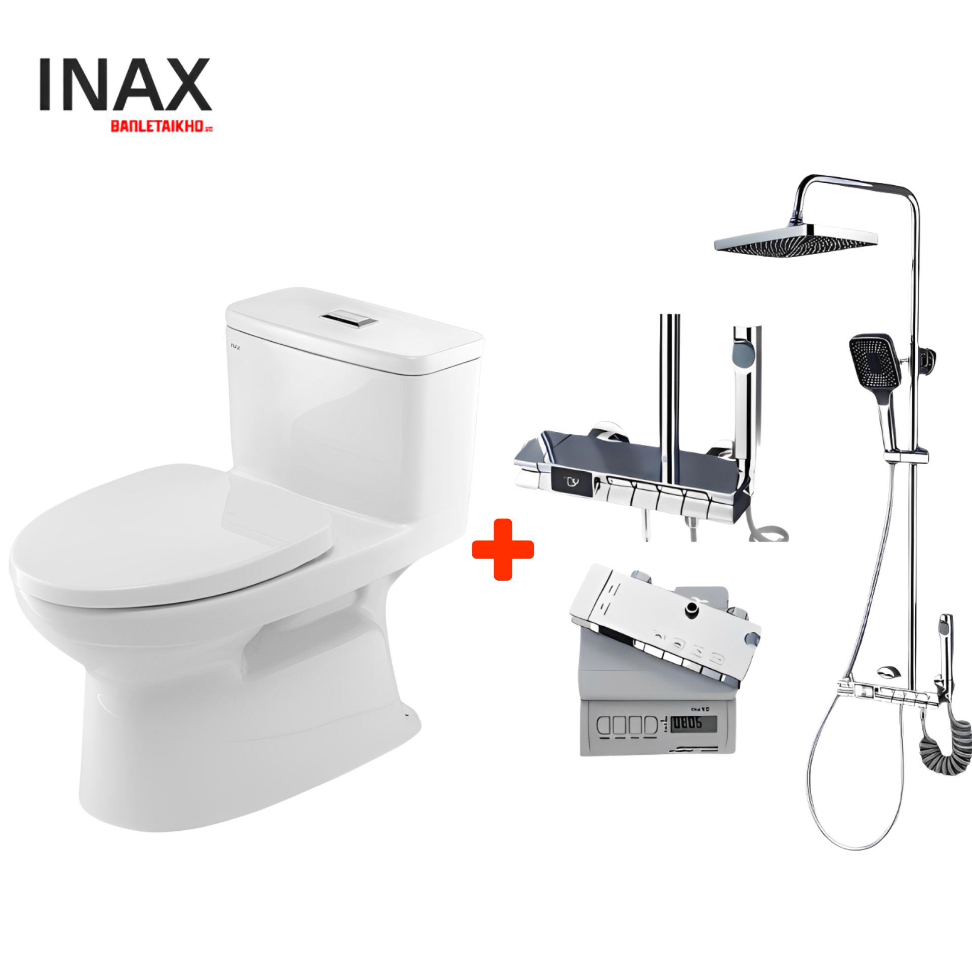 Combo Thiết Bị Vệ Sinh INAX Bồn Cầu AC-969VN Và Sen Cây SN185 2 Combo Thiết Bị Vệ Sinh INAX Bồn Cầu AC-969VN Và Sen Cây SN185