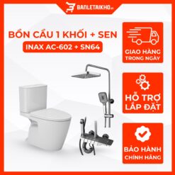 Combo Thiết Bị Vệ Sinh INAX Bồn Cầu AC-602VN Và Sen Cây SN64