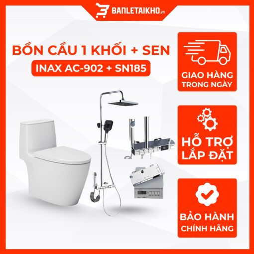 Combo Thiết Bị Vệ Sinh INAX Bồn Cầu AC-902VN Và Sen Cây SN185 1 Combo Thiết Bị Vệ Sinh INAX Bồn Cầu AC-902VN Và Sen Cây SN185