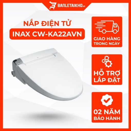 Nắp Bồn Cầu Điện Tử INAX CW-KA22AVN (CWKA22AVN) Đóng Êm Bảng Điều Khiển Từ Xa